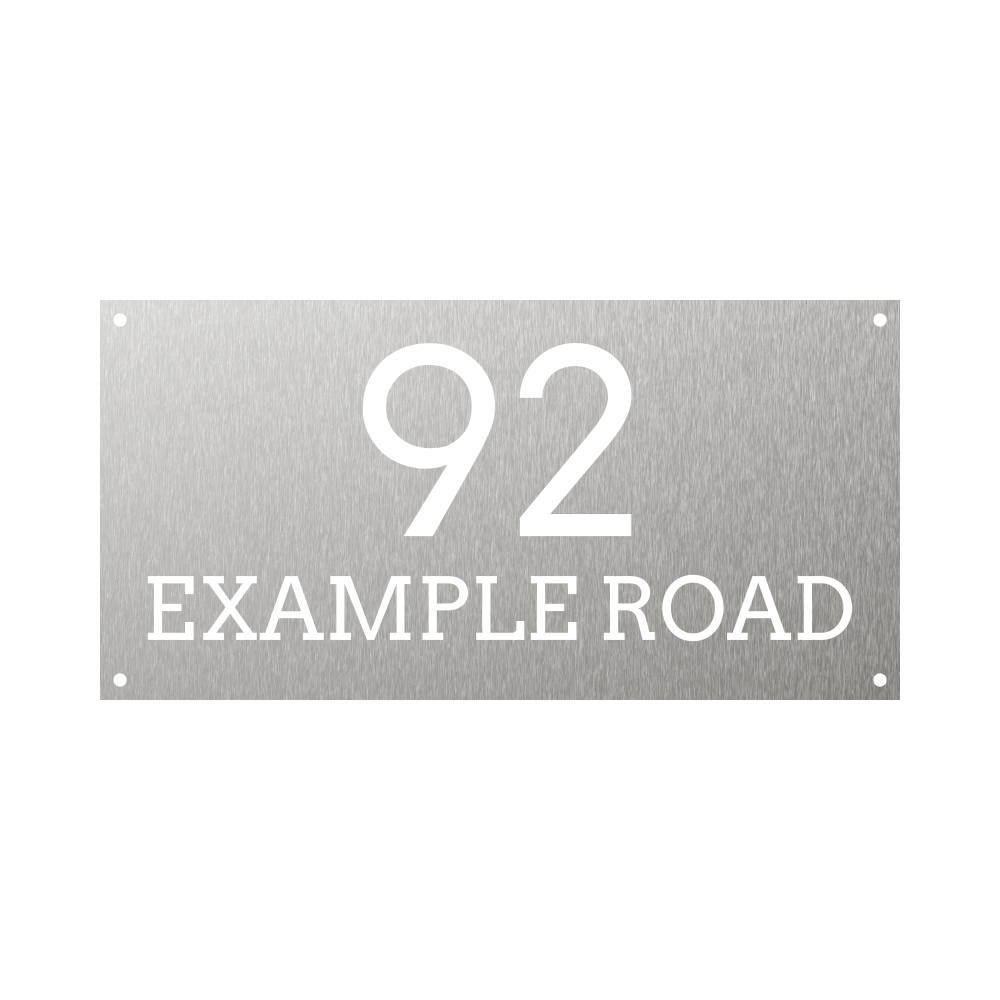 Minimalistc Rectangular metal steel house number