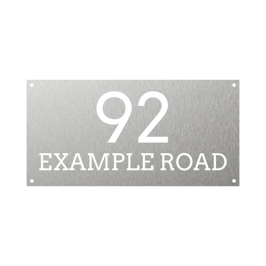 Minimalistc Rectangular metal steel house number